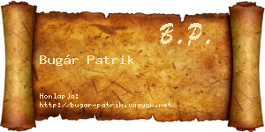 Bugár Patrik névjegykártya