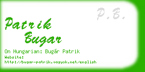 patrik bugar business card